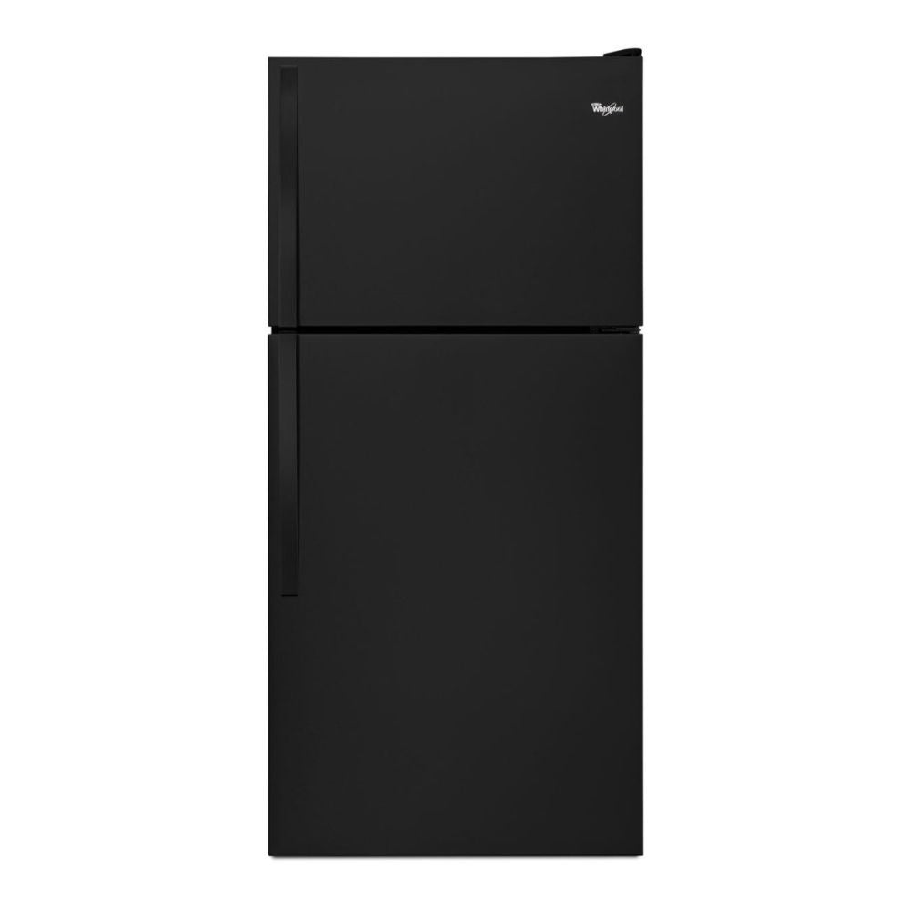 WRT148FZDB - Whirlpool 14 cu. ft. Top Freezer Refrigerator with Flexi-Slide™ Bin, Frameless Glass Shelves, Humidity-Controlled Crispers (Black)