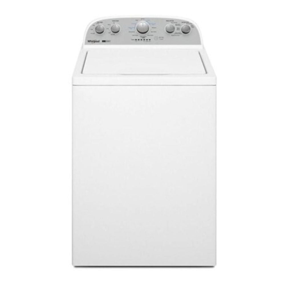 WTW4957PW - Whirlpool 3.8 cu. ft. Top Load Washer with Dual Action Agitator, 12 Wash Cycles, Bulky Items Cycle (White)