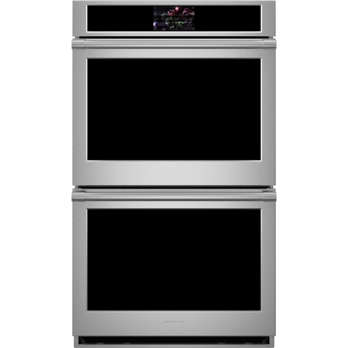 ZTDX1DPSNSS Monogram 30-inch Smart Double Wall Oven with LCD Display and Precision Cooking Modes – Stainless Steel