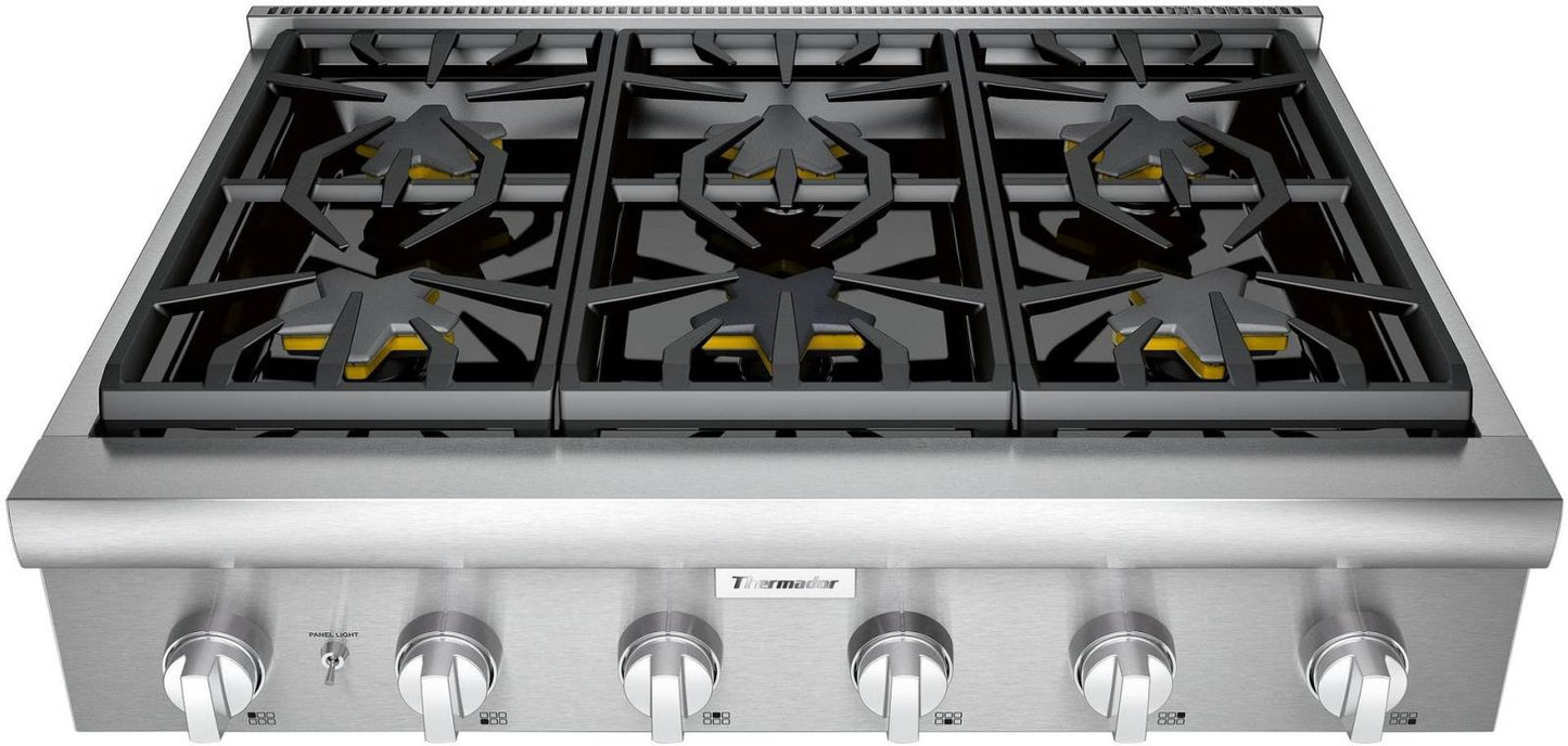 Thermador Professional Series PCG366W 36" Gas Rangetop Full Warranty (2 years)