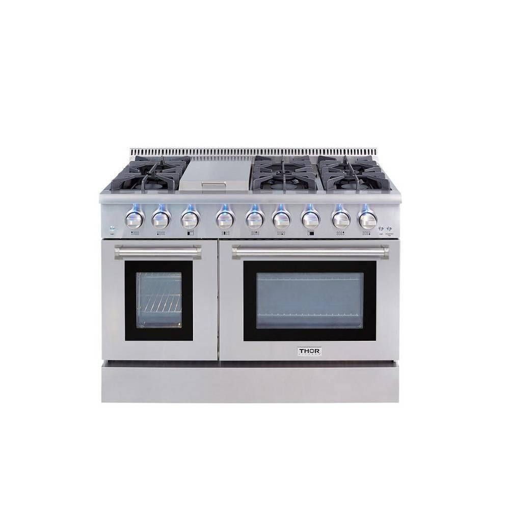 NIB Thor Kitchen 48 inch Professional Style 6 Burner SS Dual Fuel Range HRD4803U - Alabama Appliance