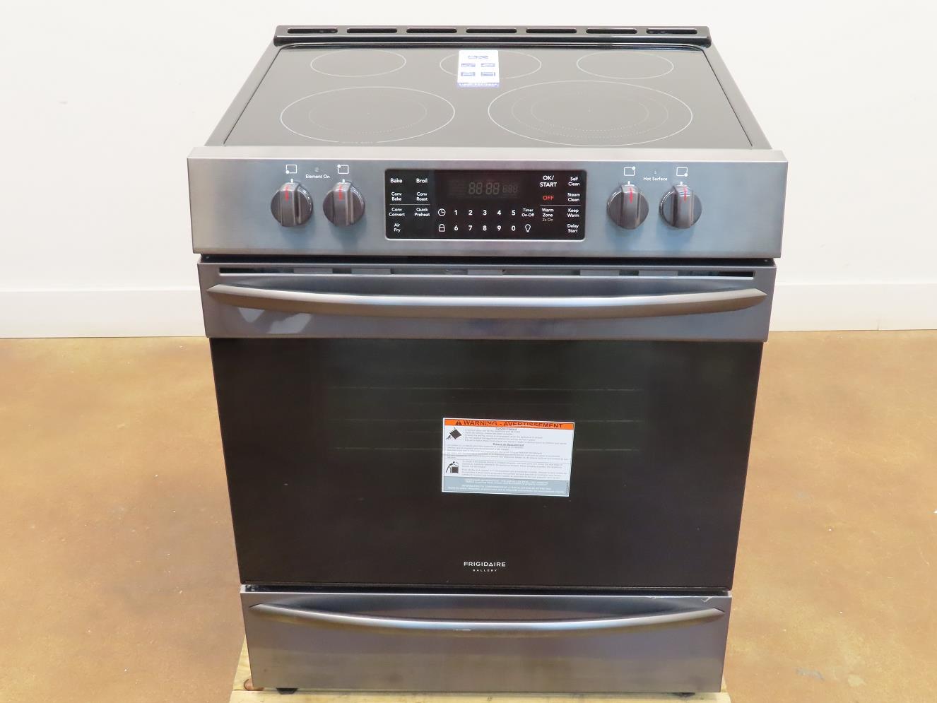 Frigidaire Gallery Series FGEH3047VD 30"Electric Range Black St.S. Full Warranty