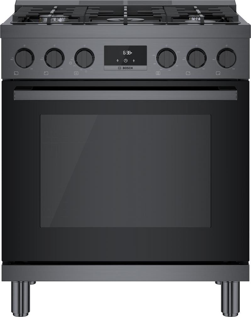 Bosch 800 Series HGS8045UC Black Stainless Steel 30" Freestanding Gas Range Pics