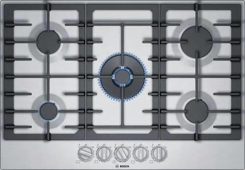 Bosch 800 Series NGM8058UC 30" Stainless Steel Gas Cooktop with 5 Sealed Burners