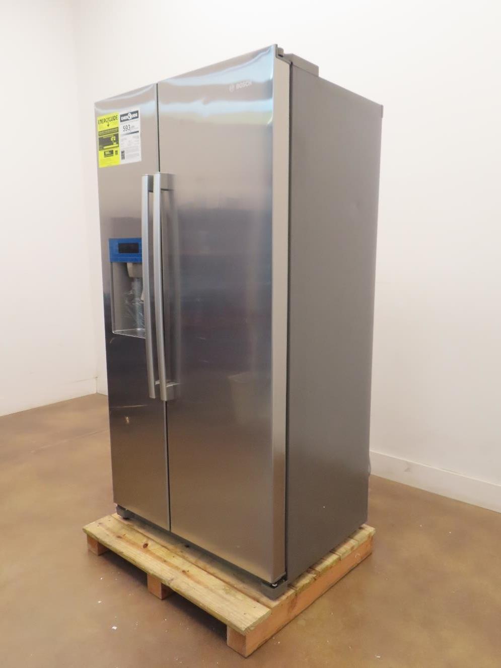 Bosch 300 Series B20CS30SNS 36" Side by Side Water Dispenser Refrigerator Pics