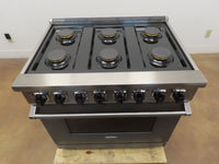 Viking 5 Series VDR5366BDG 36" Damascus Grey Dual Fuel Range 2022 Model