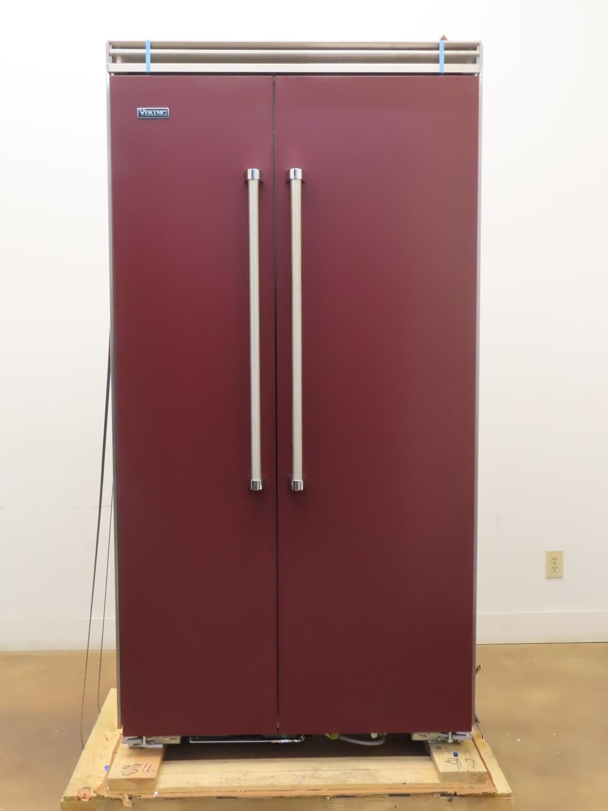 Viking 5 Series VCSB5423KA 42" Built-In Side by Side Kalamata Red Refrigerator