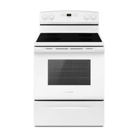 30 Inch Electric Range with 4 Radiant Heating Elements, 4.8 cu. ft. Capacity, Temp Assure Cooking System, Bake Assist Temps, Warm Hold, Oven Lockout, Extra-Large Window and Sabbath Mode: White