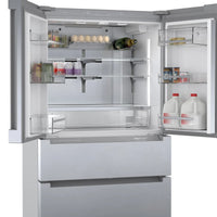 B36CL80ENS 36" Bosch 800 Series French Door Bottom Mount Refrigerator with 21 cu. ft. Capacity, Home Connect, Dual Freezer Drawers, Ice Maker, Water Dispenser, and Anti-Fingerprint Stainless Steel Finish