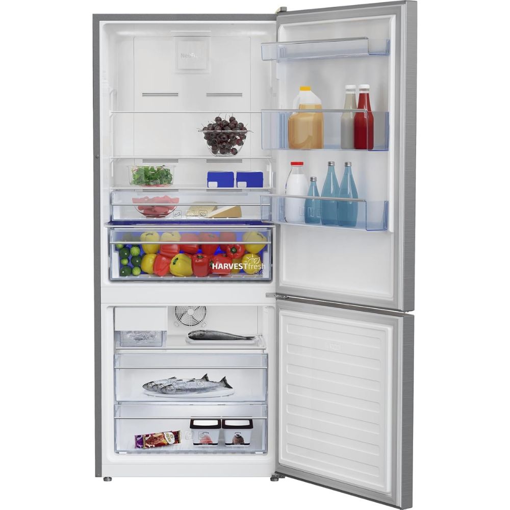 BFBF2815SSIM – 28‑Inch Bottom‑Freezer Refrigerator with 13.8 Cu. Ft. Capacity, NeoFrost™ Dual Cooling, EverFresh+™ / HarvestFresh™, Automatic Ice Maker, Flush Pocket Handle, Sabbath Mode, Counter‑Depth, Field‑Reversible Doors, and ENERGY STAR® Certified.