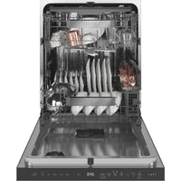 CDT805M5NS5 — Café 24″ Built‑In Dishwasher with Ultra‑Wash & Dry, Steam + Sanit Option, Adjustable Upper Rack (Platinum Glass)