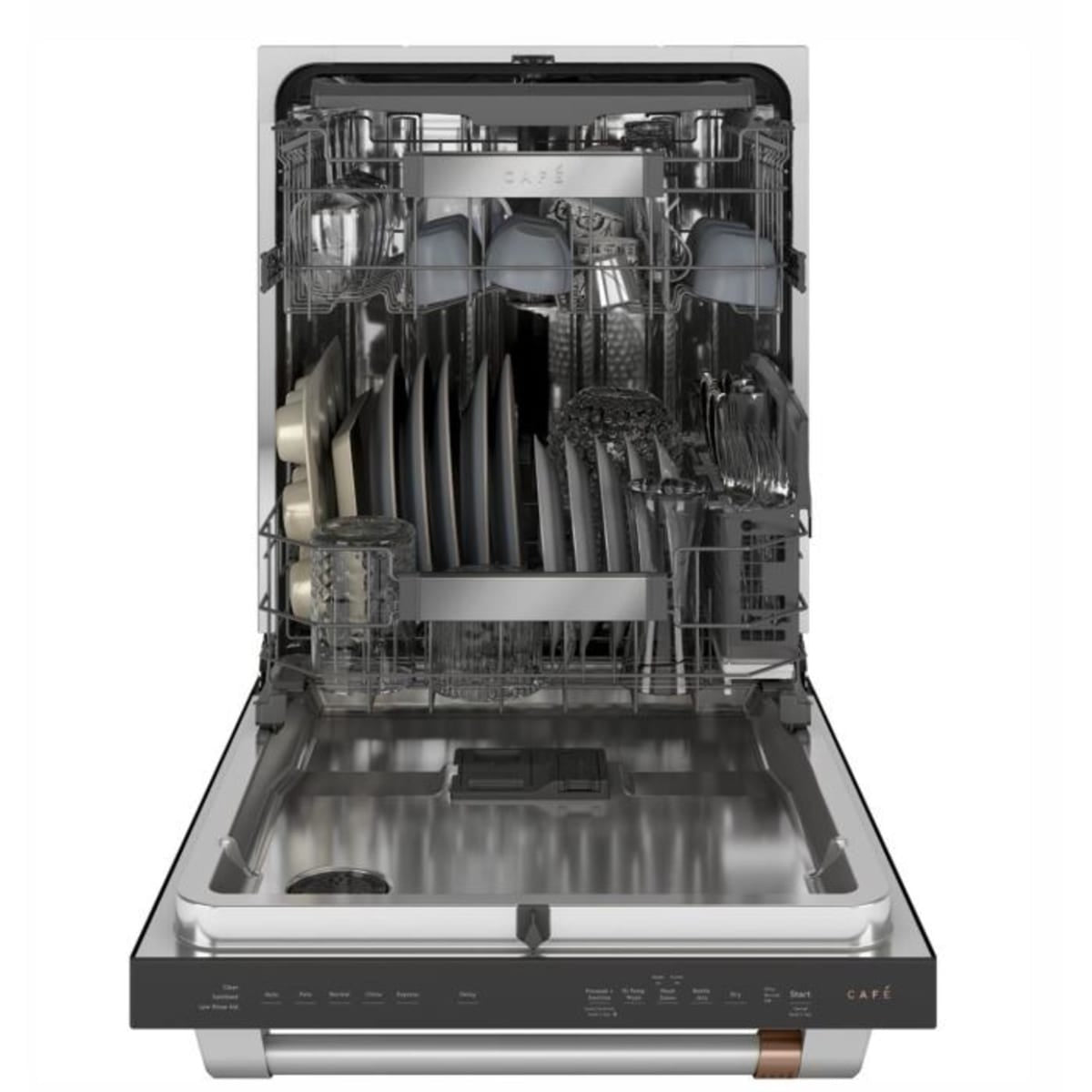 CDT845P3ND1 — Café ENERGY STAR® 24″ Built-In Dishwasher with Steam + Sanitize, Ultra Wash & Dry, 16 Place Settings (Matte Black)