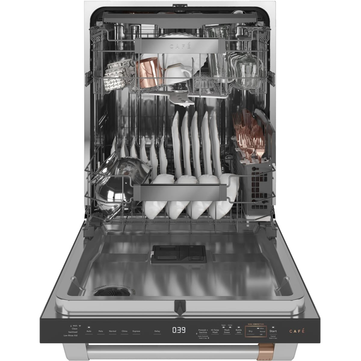 CDT875P2NS1 — Café 24″ Built-In Smart Dishwasher with 16 Place Settings, Steam + Sanitize, Ultra-Wash & Dual-Convection Ultra-Dry (Stainless Steel)