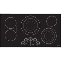 36 Inch Electric Cooktop with 5 Radiant Elements, Ceramic Glass Surface, Power Boil Element, Sync-Burners Capability, Glass Touch Controls, Control Lock, Hot Surface Indicator, UL Certified, and ADA Compliant: Stainless Steel Trim