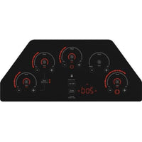 36 Inch Electric Cooktop with 5 Radiant Elements, Ceramic Glass Surface, Power Boil Element, Sync-Burners Capability, Glass Touch Controls, Control Lock, Hot Surface Indicator, UL Certified, and ADA Compliant: Stainless Steel Trim