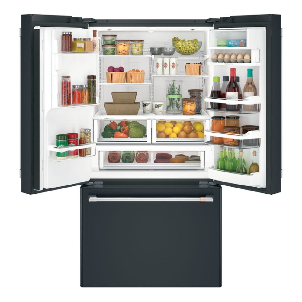36 Inch French Door Refrigerator with 27.7 Cu. Ft. Capacity, Spill-Proof Glass Shelves, Dual Ice Maker, Hot Water Dispenser with Precise Fill, Exterior Ice and Water Dispenser, WiFi Enabled, ENERGY STAR Certified