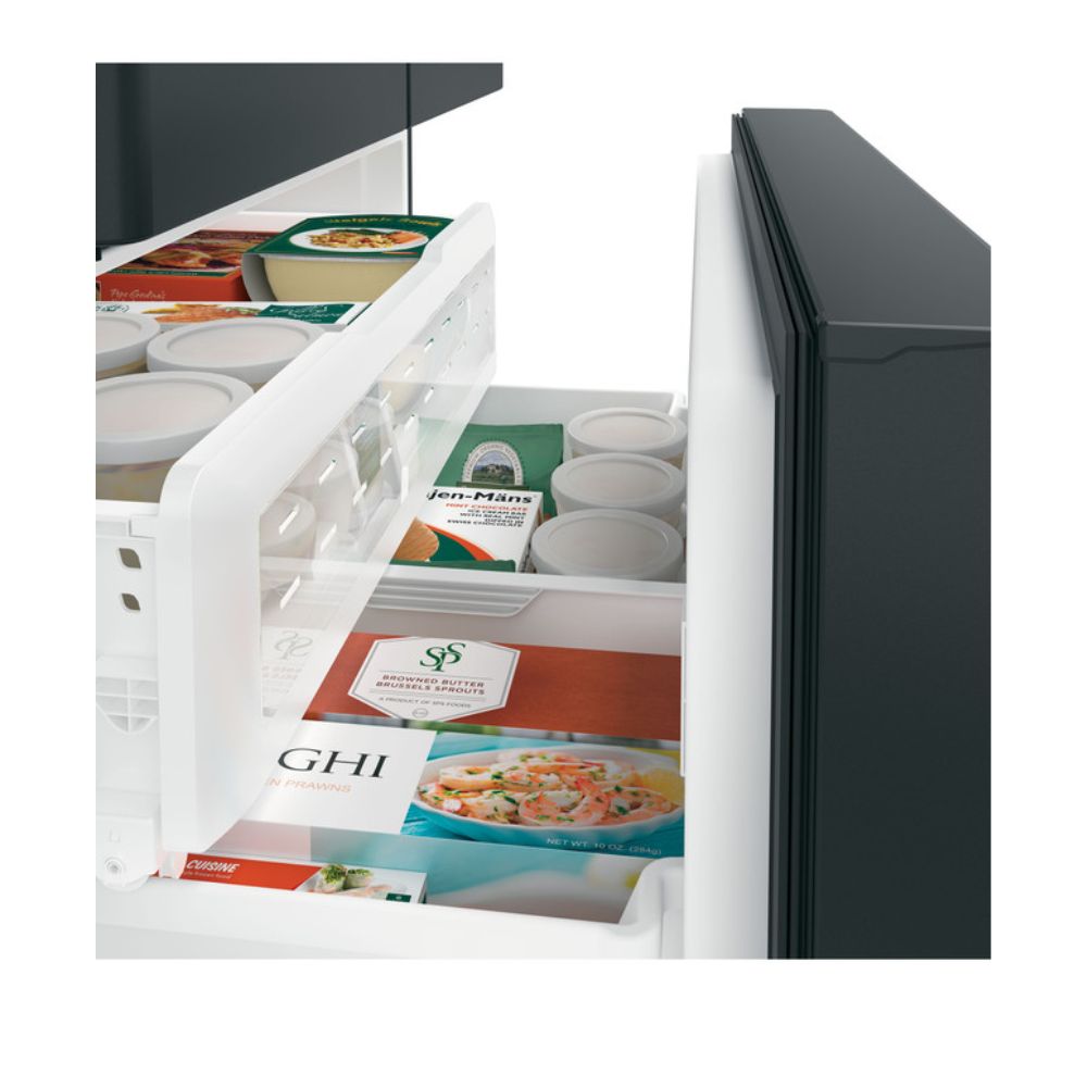 36 Inch French Door Refrigerator with 27.7 Cu. Ft. Capacity, Spill-Proof Glass Shelves, Dual Ice Maker, Hot Water Dispenser with Precise Fill, Exterior Ice and Water Dispenser, WiFi Enabled, ENERGY STAR Certified