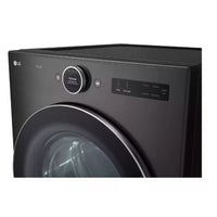 Front load electric dryer DLEX6700B, Black Steel, 7.4 cu. ft. 23 cycles including AI Dry, Heavy Duty, SteamFresh™ and SteamSanitary™. Sensor Dry, Timed Dry, Wi-Fi enabled, TurboSteam®, 4-way venting, vented, stainless steel drum