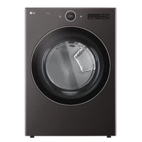 Front load electric dryer DLEX6700B, Black Steel, 7.4 cu. ft. 23 cycles including AI Dry, Heavy Duty, SteamFresh™ and SteamSanitary™. Sensor Dry, Timed Dry, Wi-Fi enabled, TurboSteam®, 4-way venting, vented, stainless steel drum