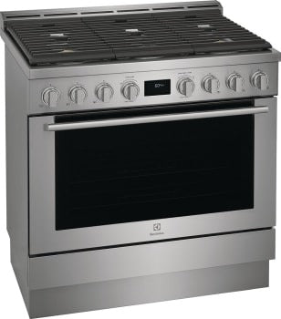 ECFG3668AS Electrolux 36" Front Control Freestanding Gas Range with 6 Burners and True Convection Oven in Stainless Steel