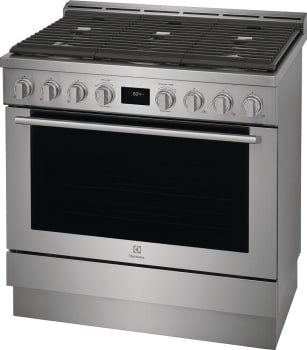 ECFG3668AS Electrolux 36" Front Control Freestanding Gas Range with 6 Burners and True Convection Oven in Stainless Steel