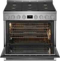 ECFG3668AS Electrolux 36" Front Control Freestanding Gas Range with 6 Burners and True Convection Oven in Stainless Steel