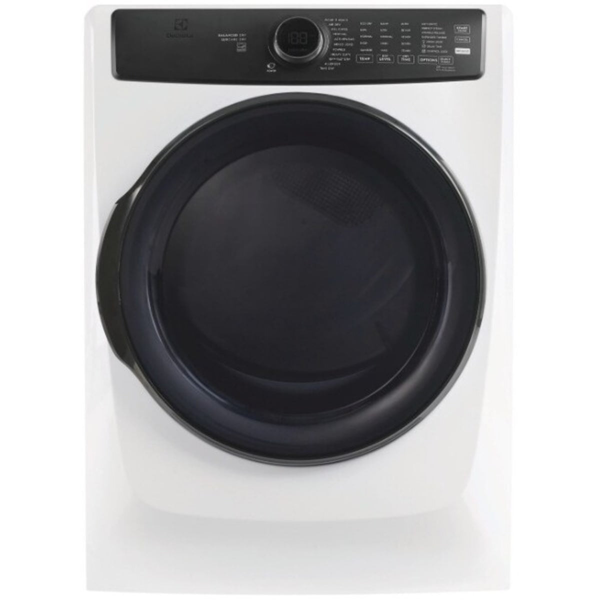 27 Inch Front Load Electric Dryer with 8.0 cu ft Capacity, Balanced Dry™, LuxCare®, Wear It Again™, Predictive Dry™, Perfect Steam™, Extended Tumble, Luxury-Quiet™ and Energy Star Certified