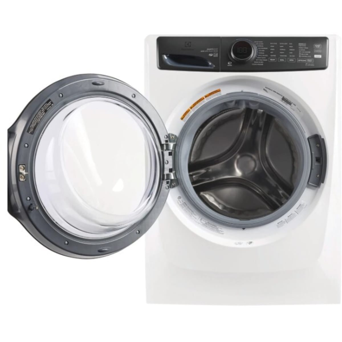 27 Inch Front Load Washer with 4.5 cu ft Capacity, SmartBoost®, Cold Wash, Cold Sanitize, Care Meter, Optic Whites™, Pure Rinse™, StainSoak™, Perfect Steam™, LuxCare® and Energy Star Certified