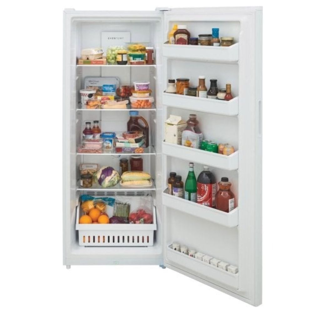 The 13 cu. ft. upright freezer offers ultimate flexibility with its convertible freezer-to-refrigerator feature and garage-ready design. It ensures consistent freezing with the EvenTemp™