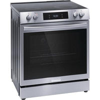 GCFE3060BF GE Café™ 30" Slide-In Front Control Electric Range with Convection Oven in Matte Black