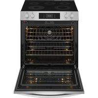 GCFE3070BF Frigidaire Gallery 30" Electric Range with 6.2 cu. ft. Oven Capacity, Stone-Baked Pizza Mode, Air Fry, Steam Bake, Steam Roast, and Smudge-Proof Stainless Steel Finish