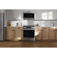 GCFG3060BF GE Café™ 30" Slide-In Front Control Gas Range with Convection Oven in Matte Black