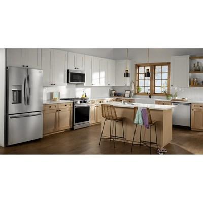 GCFG3060BF GE Café™ 30" Slide-In Front Control Gas Range with Convection Oven in Matte Black