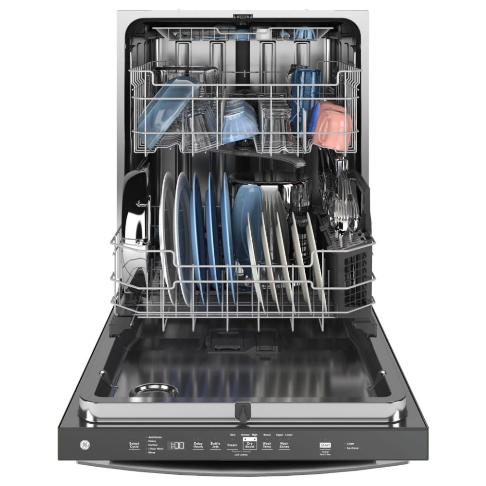 GDT650SYVFS GE® 24" Top Control Built-In Dishwasher with Dry Boost and Steam Prewash in Fingerprint Resistant Stainless Steel