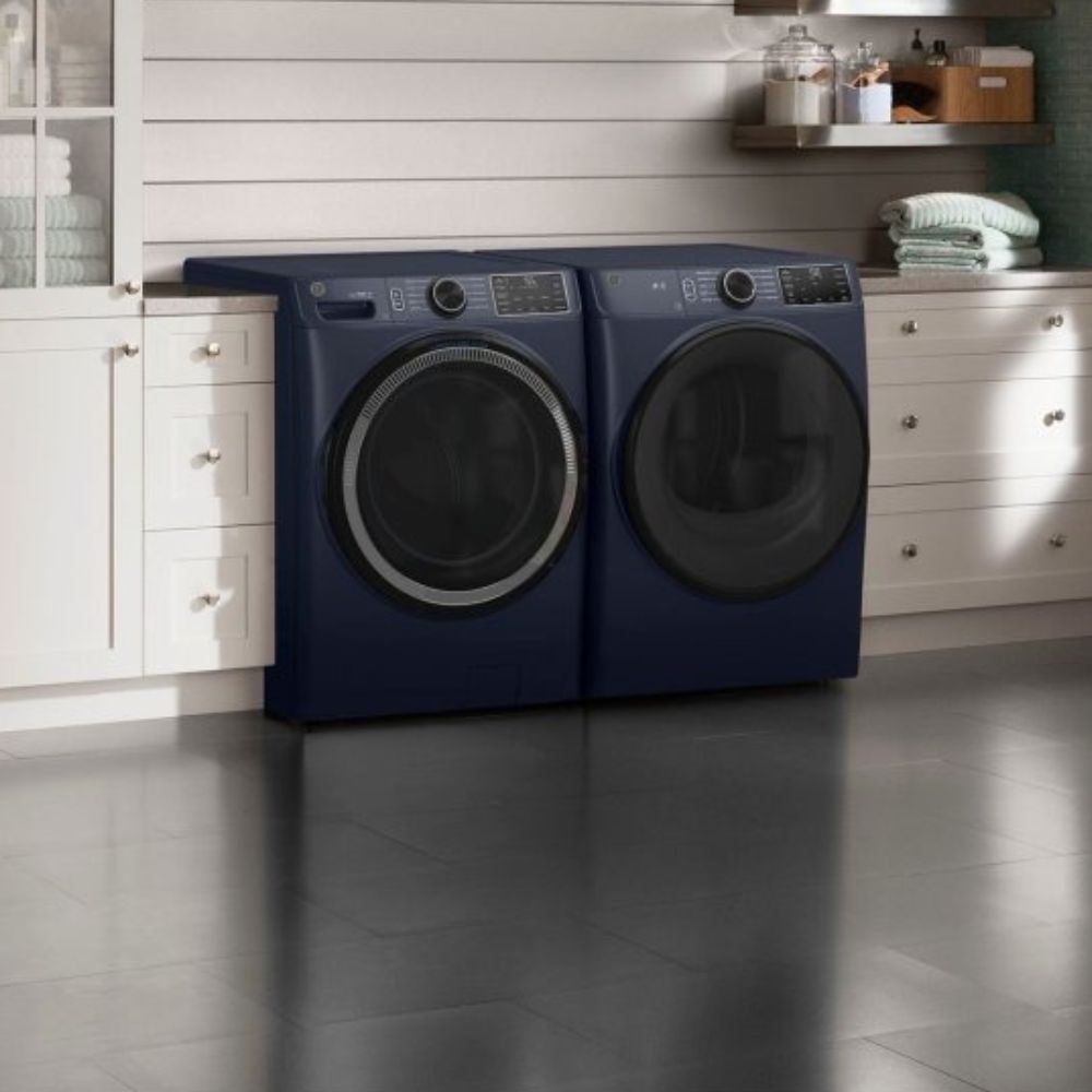 GFD55ESPRRS GE® 7.8 Cu. Ft. Sapphire Blue Smart Front Load Electric Dryer
