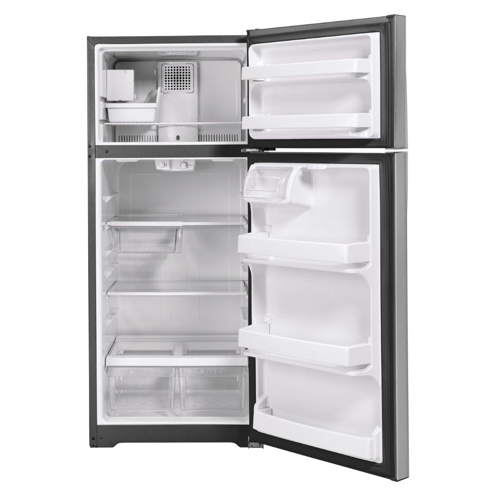 GIE18GSNRSS GE® 28 in. 17.5 Cu. Ft. Stainless Steel Top Freezer Refrigerator