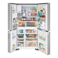 36 Inch Counter-Depth 4 Door French Door Refrigerator with 21.5 Cu. Ft. Capacity, Spill-Proof Glass Shelves, CrispSeal® Crispers with Auto Humidity, Ice Maker, Exterior Ice and Water Dispenser, Smudge-Proof Stainless Steel, ENERGY STAR Certified