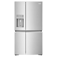 36 Inch Counter-Depth 4 Door French Door Refrigerator with 21.5 Cu. Ft. Capacity, Spill-Proof Glass Shelves, CrispSeal® Crispers with Auto Humidity, Ice Maker, Exterior Ice and Water Dispenser, Smudge-Proof Stainless Steel, ENERGY STAR Certified
