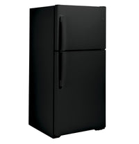 GTE19JTNRBB 19.2 Cu. Ft. ENERGY STAR Top‑Freezer Refrigerator with Reversible Hinges & Full‑Width Glass Shelves Black