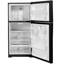 GTE19JTNRBB 19.2 Cu. Ft. ENERGY STAR Top‑Freezer Refrigerator with Reversible Hinges & Full‑Width Glass Shelves Black