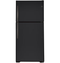 GTS22KMNRDS 21.9 Cu. Ft. Garage‑Ready Top‑Freezer Refrigerator for 38–110 °F environments, Fingerprint Resistant Black Slate