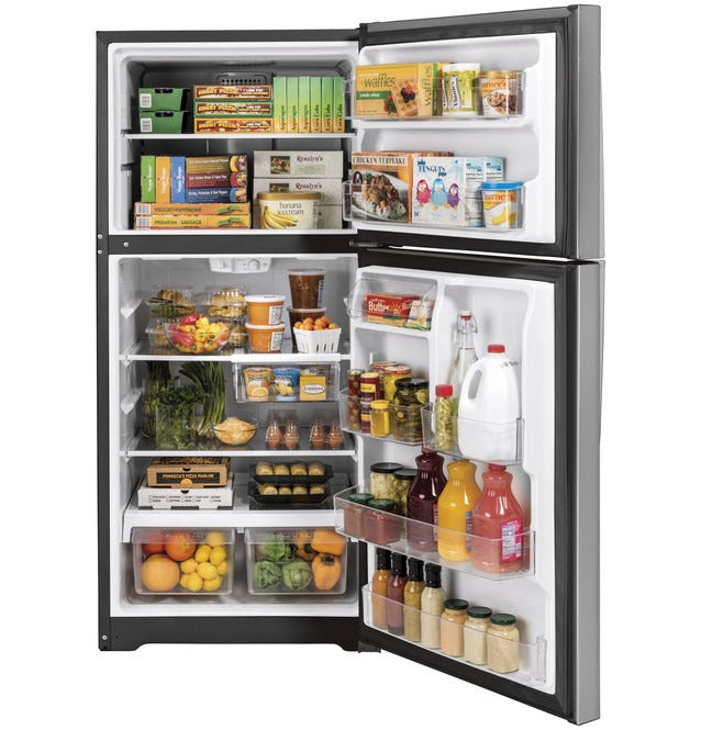 GTS22KYNRFS GE® 33 in. 21.9 Cu. Ft. Fingerprint Resistant Stainless Steel Freestanding Refrigerator