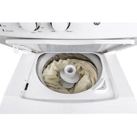GUD24ESSMWW GE® Unitized Spacemaker® 2.3 Cu. Ft. Washer, 4.4 Cu. Ft. Dryer White On White Stack Laundry