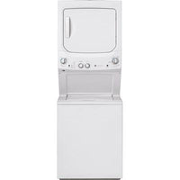 GUD24ESSMWW GE® Unitized Spacemaker® 2.3 Cu. Ft. Washer, 4.4 Cu. Ft. Dryer White On White Stack Laundry