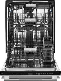 JDPSS246LL JennAir RISE™ 24" Built-In Fully Integrated Dishwasher with 15 Place Settings and 38 dBA in Stainless Steel