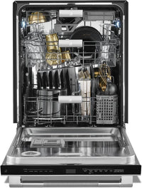 JDPSS246LL JennAir RISE™ 24" Built-In Fully Integrated Dishwasher with 15 Place Settings and 38 dBA in Stainless Steel