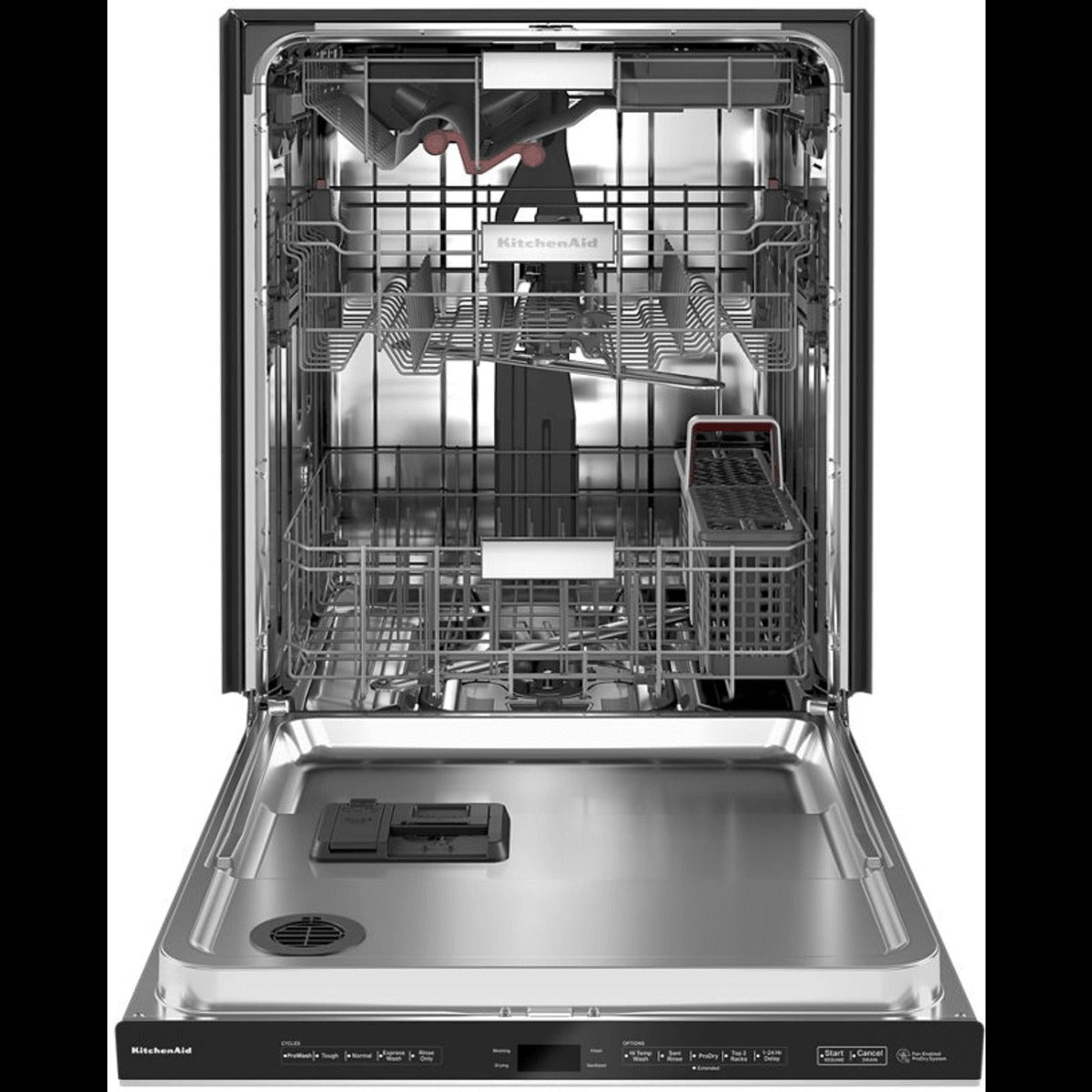 KDPM604KPS — KitchenAid 24″ Built-In Dishwasher with FreeFlex™ Third Rack, 360° Max Jets™ Wash, Fan-Enabled ProDry™ System, 44 dBA, PrintShield™ Stainless Finish