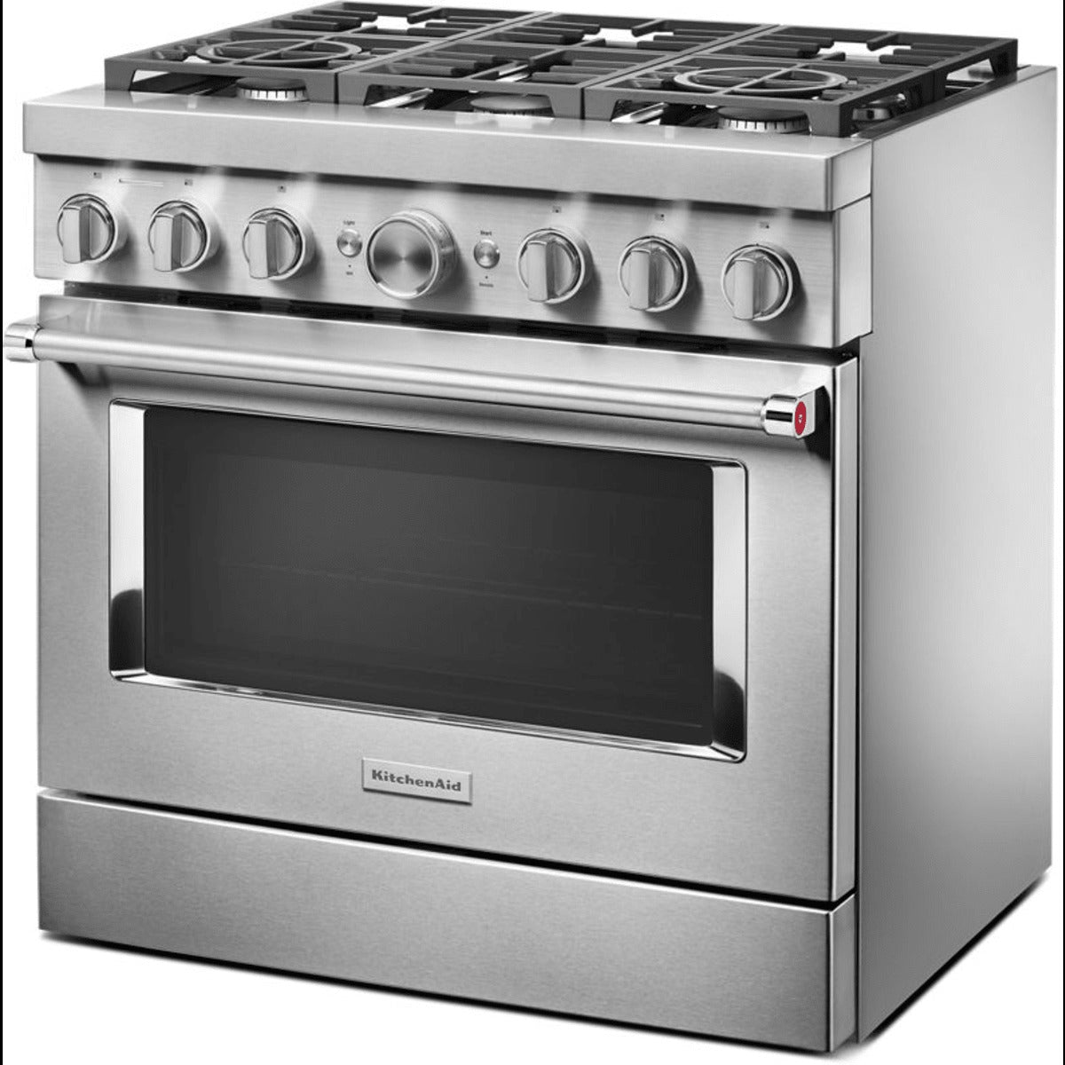 36 Inch Freestanding Dual Fuel Smart Range with 6 Sealed Burners, 5.1 cu. ft. True Convection Oven, Ultra Power™ Dual-Flame Burners, Self-Clean, and Star K: Stainless Steel