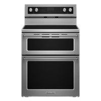 KFED500ESS - KitchenAid 6.7 cu. ft. Double Oven Electric Range with Even-Heat™ True Convection, Steam Rack, 5 Elements (Stainless Steel)