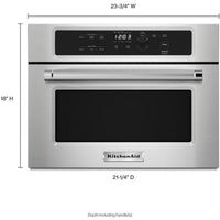 24 Inch Built-In Microwave Oven with 1.4 cu. ft. Capacity, 1000 Watt Cooking, Stainless Steel Cavity, Halogen Interior Light, Clock, Precision Touch Controls, Keep Warm, Popcorn, Baked Potato, and Trim Kits Included